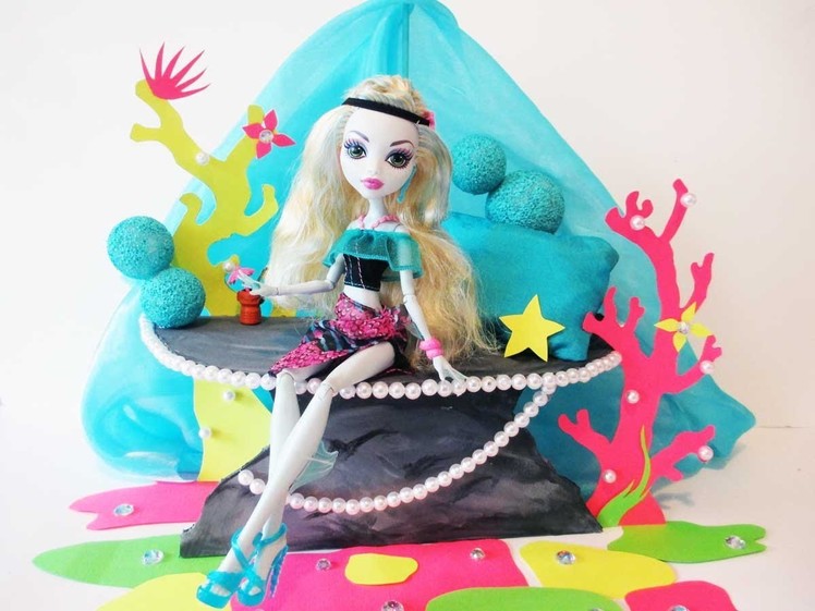 How to make a Lagoona Blue doll bed Tutorial. Monster High