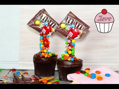 M&M's Illusion Cupcakes! Gravity Defying Cupcakes with My Cupcake Addiction