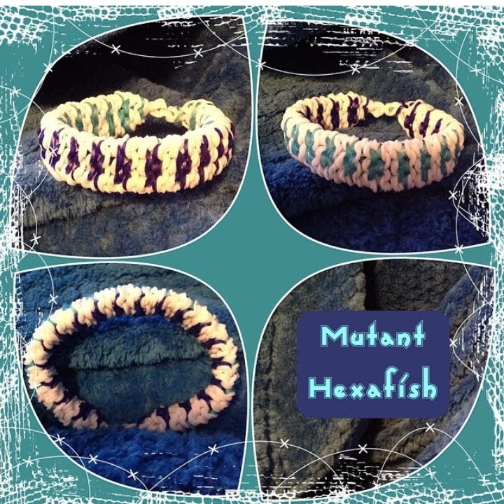 "Mutant Hexafish" Rainbow Loom Bracelet.How To Tutorial