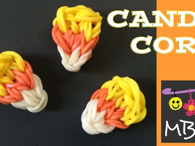 Rainbow Loom Band Candy Corn Charm Perfect for Halloween