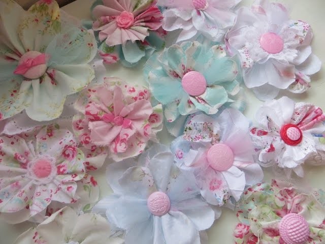 Chic and Cheap Shabby Cute Fabric Flowers