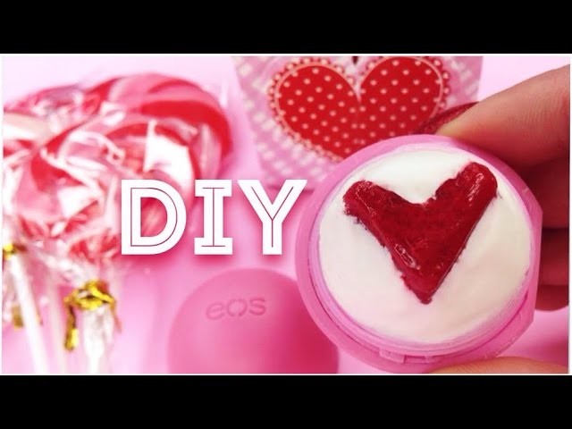 DIY tinted EOS lip balm in HEART Design! EASY!!