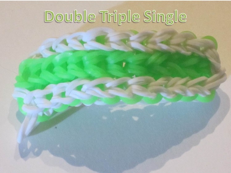"Double Triple Single" Rainbow Loom Bracelet