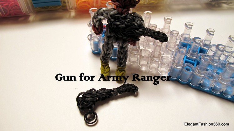 Gun Charm for Army Action Figure - How to - Rainbow Loom