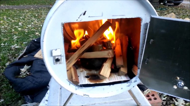 How to build a Portable wood stove. camping stove.