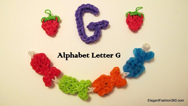 How to Make Alphabet Letteer G Charm on RAinbow Loom