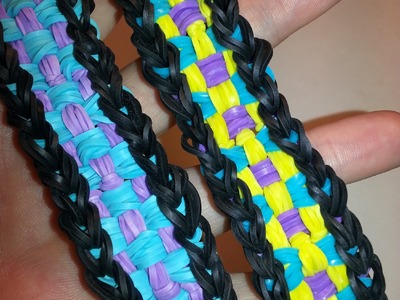 Long Checkerboard Bracelet Tutorial by feelinspiffy (Rainbow Loom)