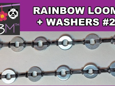Loomless, Hookless, Rainbow Loom Bands and Washer Bracelet