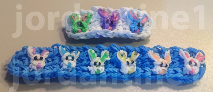New Easter Bunny Rabbit Bracelet - Spring Holiday - Rainbow Loom, Crazy Loom, Bandaloom