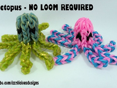 Rainbow Loom 3D Octopus charm - Loom-less.Hook only - Gomitas