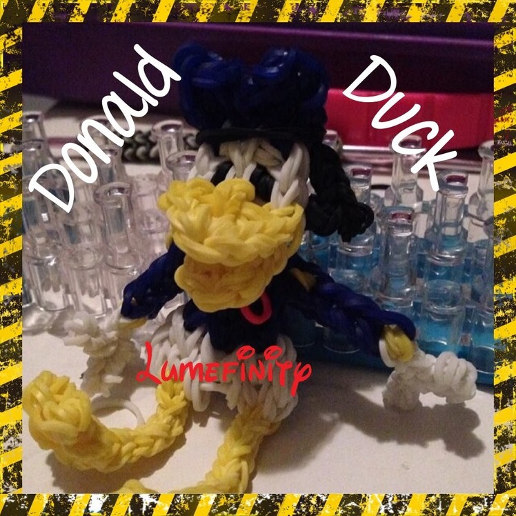Rainbow Loom bands Donald Duck - Disney Mickey Mouse Clubhouse figure by Lumefinity - How to