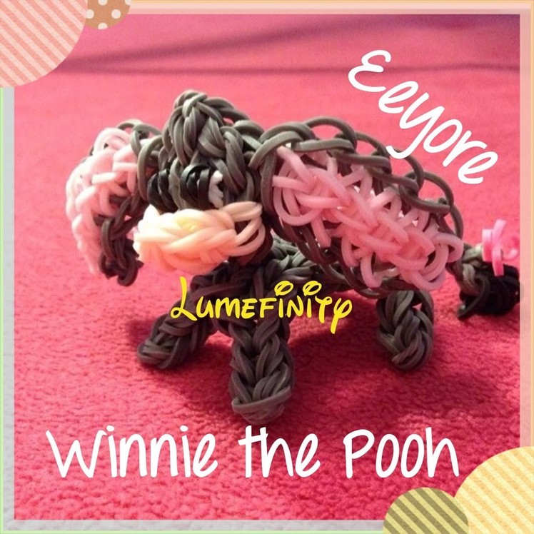 Rainbow Loom bands Eeyore - Winnie the Pooh figure by Lumefinity - How to