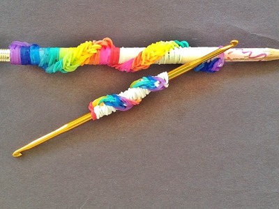 Rainbow Loom Pencil Twist. Wrap || How to Make with loom bands (no loom)