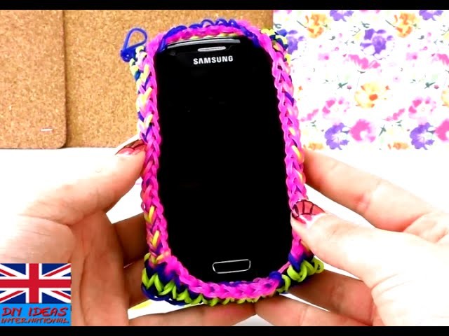 Rainbow loom phone pouch - Loom Bands Phone Case for Samsung S3 Mini mobile phone