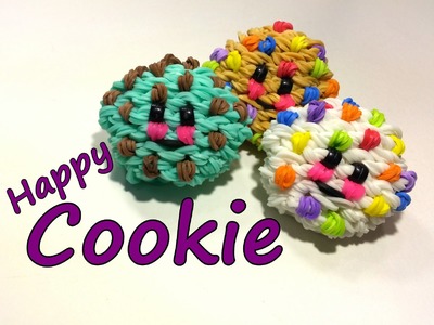 3-D Happy Cookie Tutorial by feelinspiffy (Rainbow Loom)