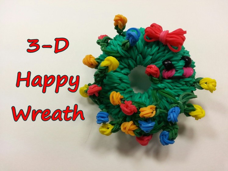 3-D Happy Wreath Tutorial by feelinspiffy (Rainbow Loom)