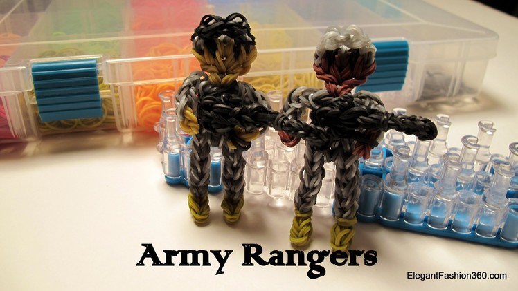 Army Ranger Action Figure.Charm - How to - Rainbow Loom