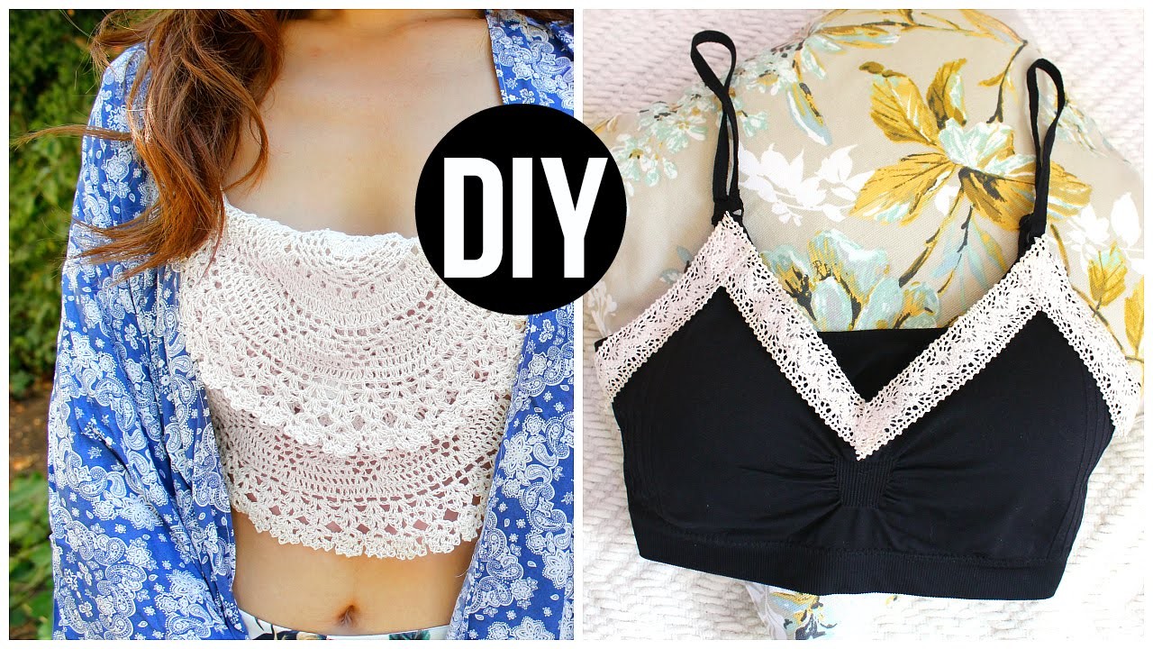 DIY Bralette Crop Tops, Easy DIY Tumblr Clothes