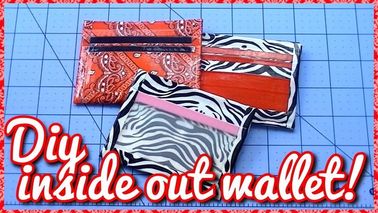 DIY:Duct Tape Inside Out Wallet! (With Ziplock Coin Pouch)