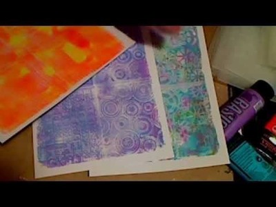 Gelli Plates and Embossing Folders Texture Fades