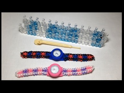 How to attach a Loomey Time Watch to a Rainbow Loom, Starburst Bracelet
