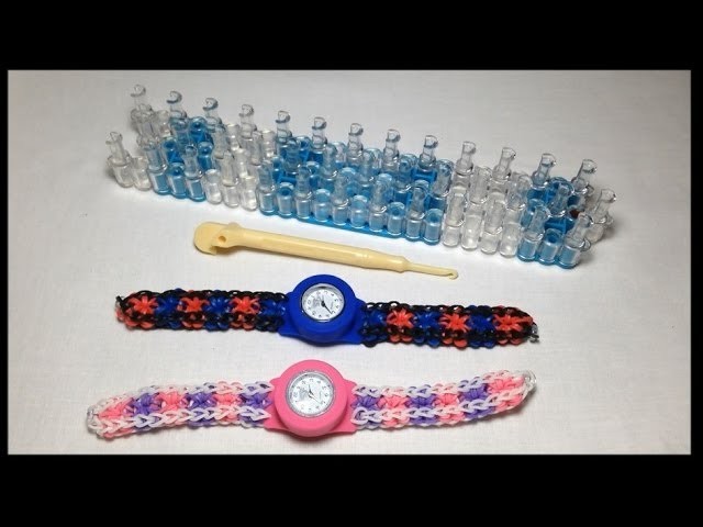 How to attach a Loomey Time Watch to a Rainbow Loom, Starburst Bracelet