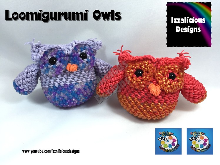 Loomigurumi 3D Owl | Bird | Amigurumi crochet with Rainbow Loom Bands
