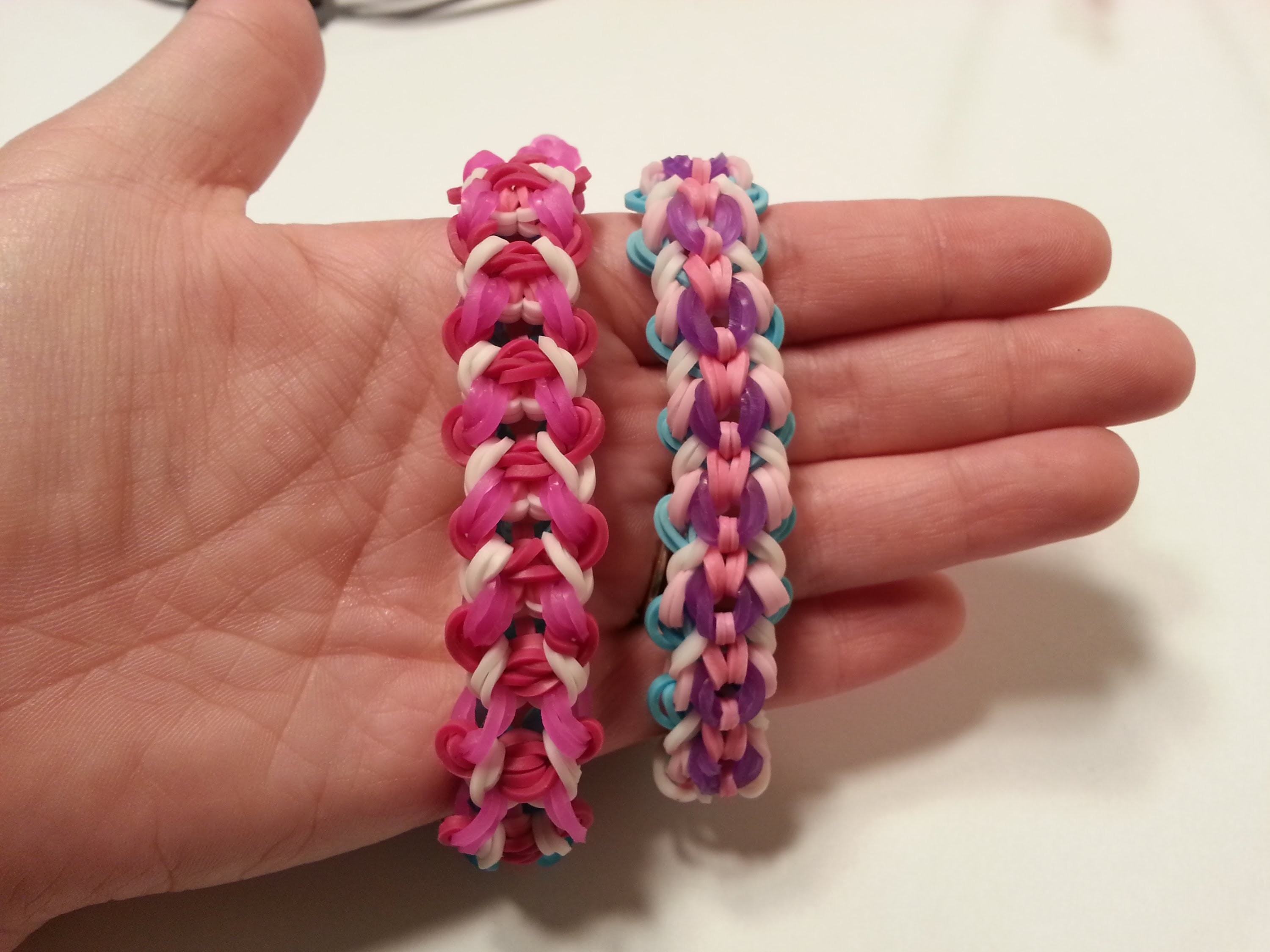 My New Reversible Wonderland Rainbow Loom Bracelet.how To Tutorial