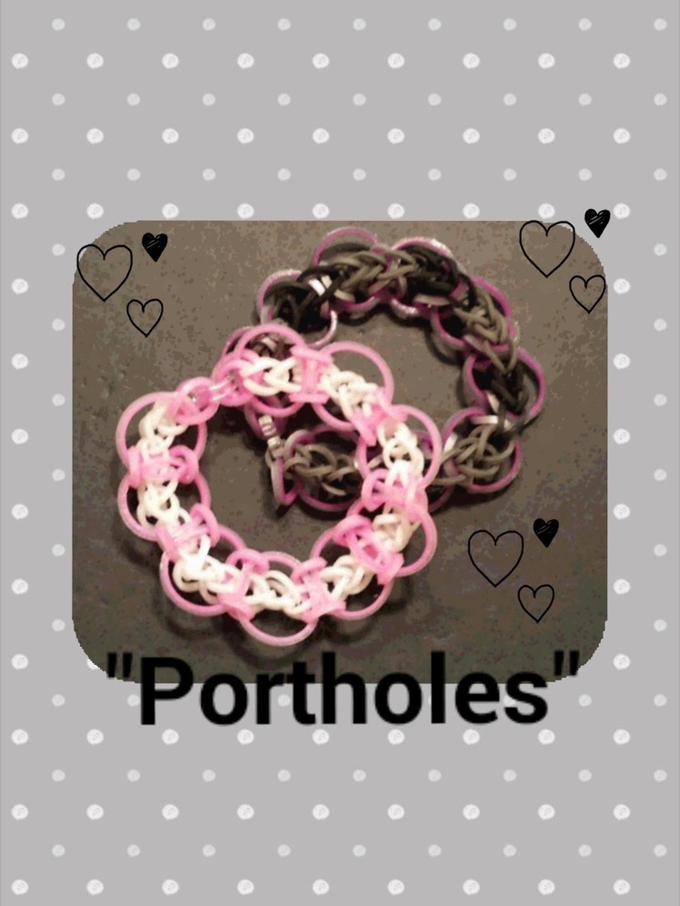 NEW "Portholes" Hook Only Rainbow Loom Bracelet.Ho