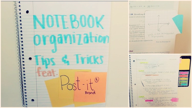Notebook Organization Tips and Tricks! feat. Post-It Brand! | xoxosolie