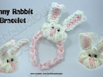 Rainbow Loom Bunny Rabbit Charm Bracelet