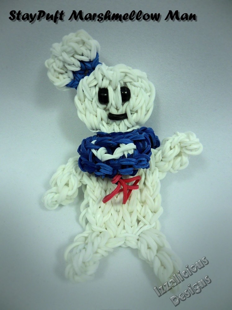 Rainbow Loom Stay Puft Marshmallow Man Action Figure Tutorial (extended)