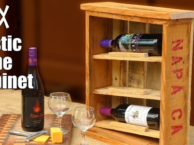 Rustic wine cabinet. Pallet wood upcycling project. Easy and fun to build!