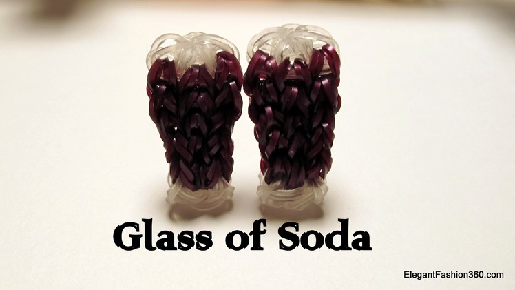 Soda.Drink.Water Glass Charm - How to Rainbow Loom - Food Series