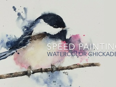 Speed Painting: Loose Watercolor Chickadee