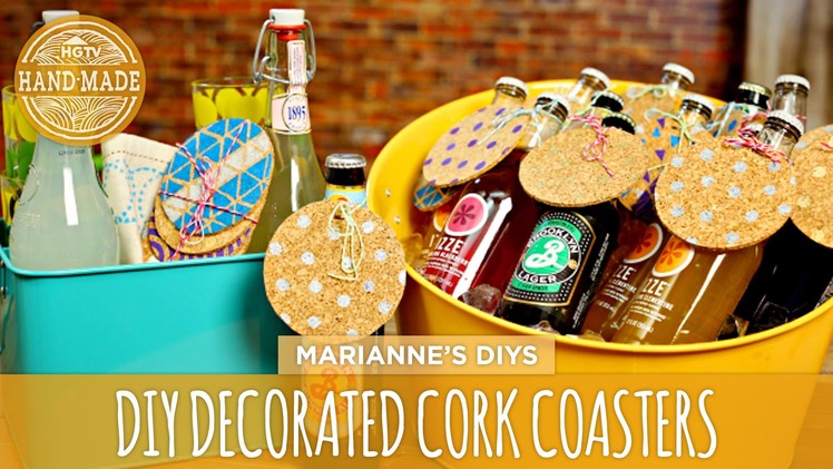DIY Decorated Cork Coasters - HGTV Handmade