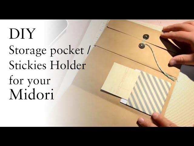 DIY Storage Pocket. Stickies Carrier For Your Midori