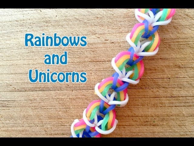 EASY Rainbow Loom Pattern: Rainbows and Unicorns No Loom
