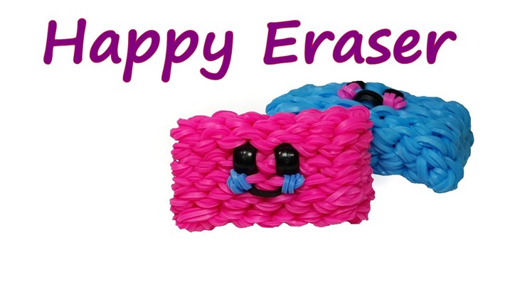 Happy Eraser Tutorial by feelinspiffy (Rainbow Loom)