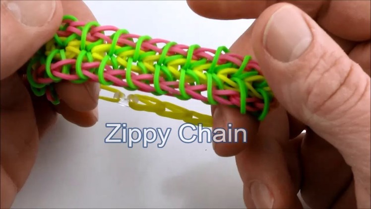 How to make the Zippy Chain bracelet on the Rainbow Loom
