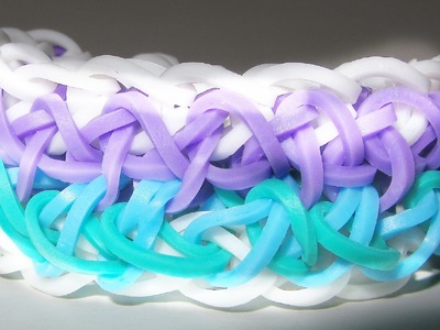 Loom Bands Bracelet: Fourth Lock Chain Rainbow Loom Bracelet (designed by Rugile Couture)
