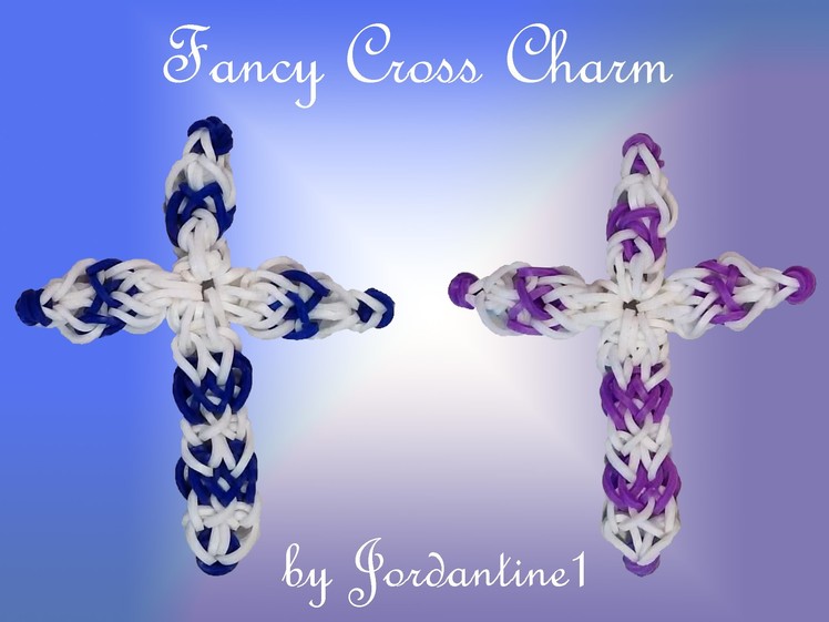 New Fancy Cross Charm - Monster Tail or Rainbow Loom - Christmas Easter