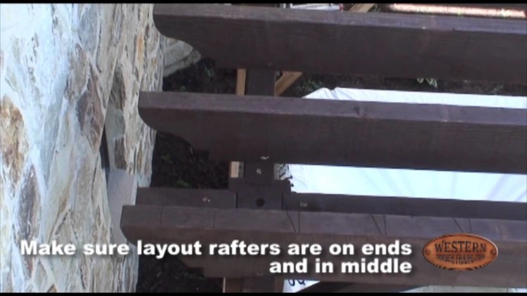 Pergola - DIY - 9 of 12 | Setting Roof Rafters & Shade Planks - Timber Pergola Kit Installation