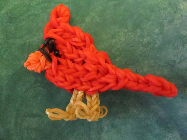 Rainbow Loom Bird Charm: Cardinal