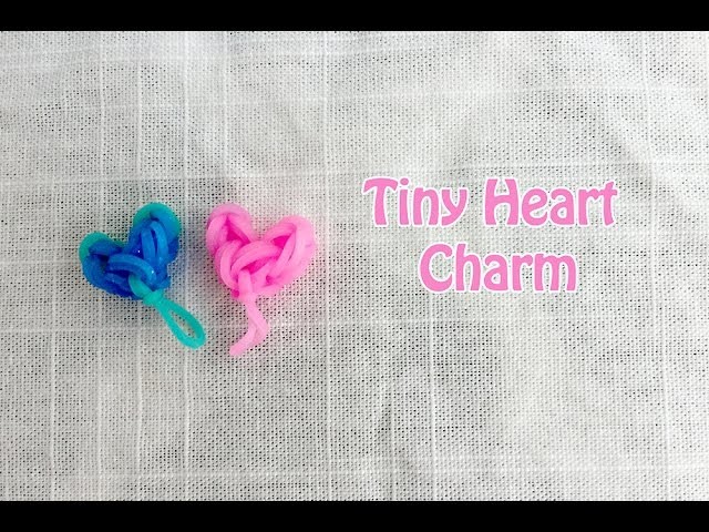 Rainbow Loom New Easy Tiny Heart Charm Tutorial