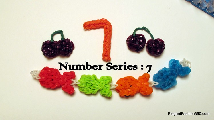 Rainbow Loom Number 7 Charm - How to - Number Series