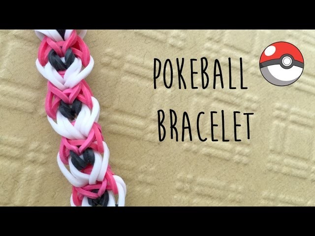 Rainbow Loom Pokemon Pokeball Bracelet Tutorial