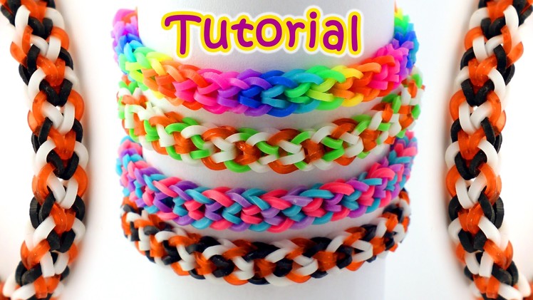 Rainbow Loom Tiny Hearts Bracelet Tutorial - How To Make An Inverted Fishtail Loom Band Bracelet