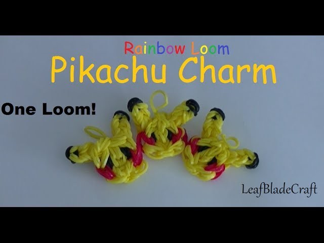 How To Rainbow Loom Pikachu Charm DIY Pokemon Charm_ONE LOOM_
