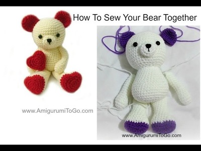 How To Sew Amigurumi Valentine Bear Together